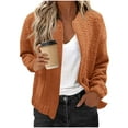 thumbnail image 1 of cocolona Fall Jackets for Women Casual Lightweight Long Sleeve Zipper Flight Jackets Winter Coats Tops with Pockets, 1 of 1