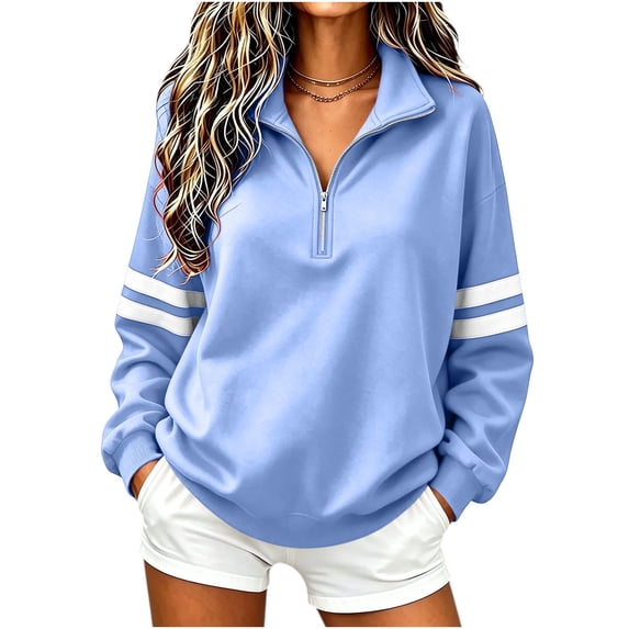 cocolona Fall Sweatshirts for Women Half Zip Pullover Long Sleeve Trendy Casual Tops