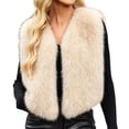 thumbnail image 1 of cocolona Fuzzy Vest for Women Sleeveless Open Front Cropped Winter Warm Coat for Party Evening, 1 of 5
