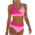 thumbnail image 1 of cocolona Girls Bikini Sets Fashion Color Block Two Piece Bathing Suits Summer Vacation Beach Swimsuits, 1 of 7