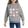 thumbnail image 1 of cocolona Girls Halloween Sweatshirts Crewneck Long Sleeve Cute Graphic Shirts Fall Winter Casual Pullover Tops 2-6 Years, 1 of 7