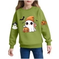 thumbnail image 1 of cocolona Girls Halloween Sweatshirts Crewneck Long Sleeve Cute Graphic Shirts Fall Winter Casual Pullover Tops 2-6 Years, 1 of 6