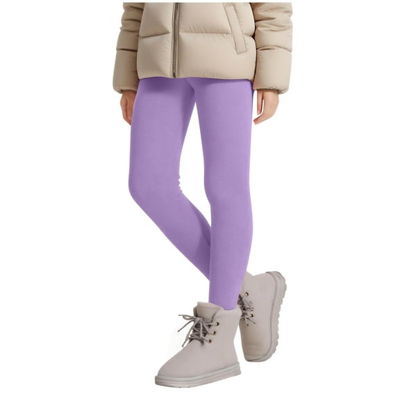 cocolona Girls Leggings Children's Fall Winter Fleece Lined Warm Full Length Pants 3-13 Years