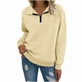 thumbnail image 1 of cocolona Half Zip Sweatshirts for Women Fall Long Sleeve Shirts Fashion Solid Color Pullover Tops Dressy Casual Blouses, 1 of 6