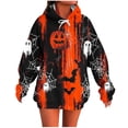 thumbnail image 1 of cocolona Halloween Oversized Hoodies for Women Long Sleeve Casual Irregular Printed Sweatshirts Drawstring Pullover Tops, 1 of 6