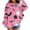thumbnail image 1 of cocolona Halloween Printed Sweatshirt for Girls Oversized Crew Neck Long Sleeve Pullover Shirts Fall Fleece Lined Cute Sweatshirts, 1 of 3