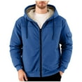 thumbnail image 1 of cocolona Hoodies for Men Long Sleeve Zip Up Hooded Sweatshirts Winter Fleece Warm Jacket Coats with Pockets, 1 of 7