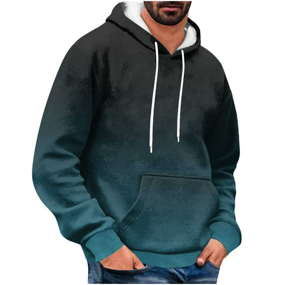 cocolona Hoodies for Men Vintage Gradient Hooded Sweatshirts Fall Long Sleeve Tops Fashion Casual Pullover Hoodie with Pockets