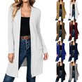 thumbnail image 1 of cocolona Long Cardigans for Women LightWeight Long Sleeve Open Front Casual Solid Color Cardigan Tops, 1 of 8