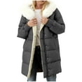 thumbnail image 1 of cocolona Long Puffer Jacket Womens Winter Fleece Lined Warm Coats Long Sleeve Hooded Quilted Down Jackets Long Puffer Coat for Women, 1 of 8