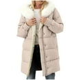 thumbnail image 1 of cocolona Long Puffer Jacket Womens Winter Fleece Lined Warm Coats Long Sleeve Hooded Quilted Down Jackets Long Puffer Coat for Women, 1 of 8