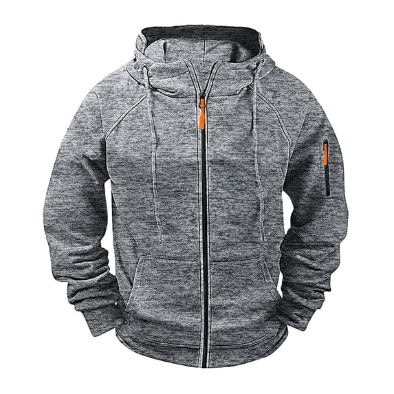 cocolona Men's Zip Up Hoodies Long Sleeve Drawstring Hooded Sweatshirts Fall Winter Casual Outdoor Sports Jackets Coat with Pockets