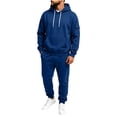 thumbnail image 1 of cocolona Mens 2 Piece Hoodie Sets Sweatpants Sweatsuits Long Sleeve Hooded Sweatshirt and Joggers Pants Fall Winter Tracksuit with Pocket, 1 of 6