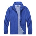 thumbnail image 1 of cocolona Mens Casual Sports Jacket Fall Winter Lightweight Full Zip Windbreaker Mesh Lined Coat Fashion Solid Outwear, 1 of 4