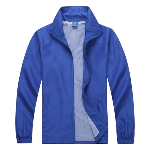 cocolona Mens Casual Sports Jacket Fall Winter Lightweight Full Zip Windbreaker Mesh Lined Coat Fashion Solid Outwear