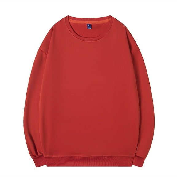 cocolona Mens Crewneck Sweatshirt Fashion Casual Solid Color Long Sleeve Shirts Fall Basic Pullover Tops