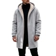 thumbnail image 1 of cocolona Mens Fleece Lined Hoodies Full Zip Long Sleeve Oversized Tunic Hooded Sweatshirts Winter Thick Warm Coats, 1 of 6