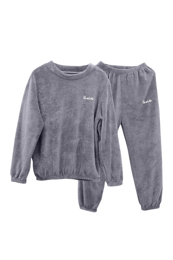 Mens Fleece Pajamas Sets Flannel Pajamas Sets Fall Winter Thick Warm Sleepwear 2 Piece Lounge Outfits