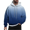 thumbnail image 1 of cocolona Mens Gradient Hoodies Fall Winter Oversized Drawstring Hooded Sweatshirts Casual Long Sleeve Pullover Tops with Pockets, 1 of 6