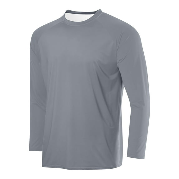 cocolona Mens Long Sleeve T-shirt Casual Lightweight Breathable Tees Running Athletic Shirts Workout Tops UPF 50+ Sun Protection Shirts for Men