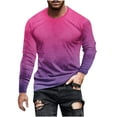 thumbnail image 1 of cocolona Mens Long Sleeve T-shirts Fashion Casual Gradient Pullover Tops Fall Clothes Lightweight Tees Running Athletic Shirts Blouse, 1 of 5