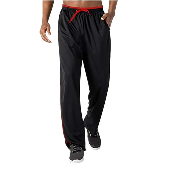 cocolona Mens Mesh Drawstring Elastic Breathable Sweatpants Fashion Casual Solid Color Loose Sports Pants Lightweigth Comfy Trousers