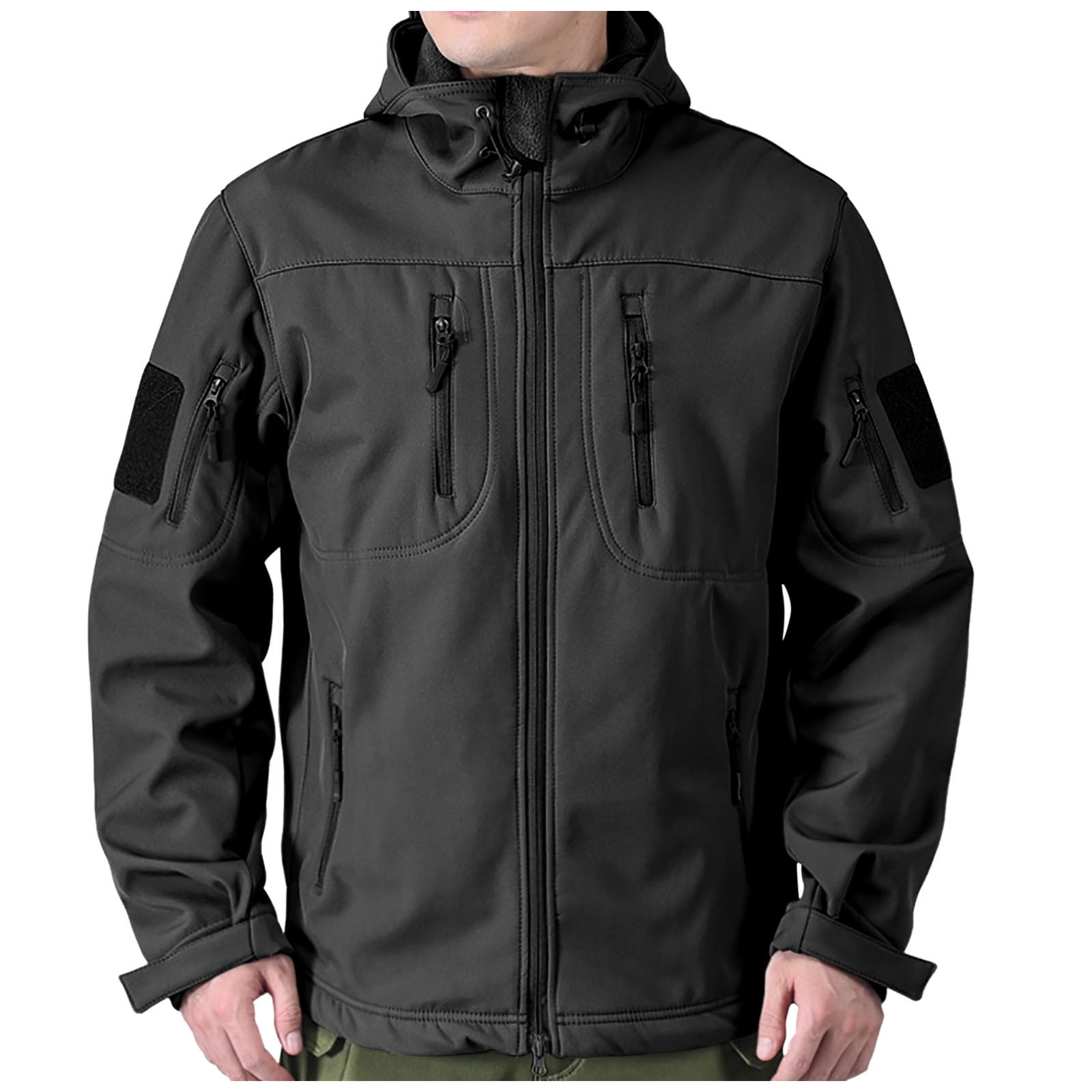 Men's Hooded Jacket Long Sleeve Casual Workwear Outdoor Windbreaker
