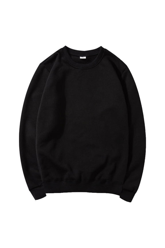 Mens Oversized Sweatshirts Fall Winter Casual Solid Color Pullover Sweaters Tops Crew Neck Long Sleeve Shirts