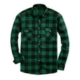 thumbnail image 1 of cocolona Mens Plaid Button Shirts Fall Casual Long Sleeve Turndown Collar Flannel Shirts Blouse with Pockets, 1 of 4