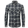 thumbnail image 1 of cocolona Mens Plaid Shirts Fall Winter Casual Long Sleeve Turndown Collar Button Cardigan Shirts with Pockets, 1 of 2