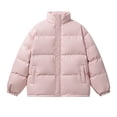 thumbnail image 1 of cocolona Mens Puffer Jacket Long Sleeve Zip Up Stand Collar Down Jacket Winter Thick Warm Coat with Pockets, 1 of 3