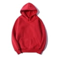 thumbnail image 1 of cocolona Mens Solid Hoodies Oversized Drawstring Hooded Sweatshirt Fall Winter Casual Long Sleeve Pullover Tops with Pocket, 1 of 6