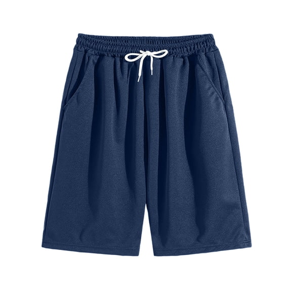 cocolona Mens Summer Casual Beach Shorts Elastic Waist Drawstring Wide Leg Workout Gym Shorts with Pockets