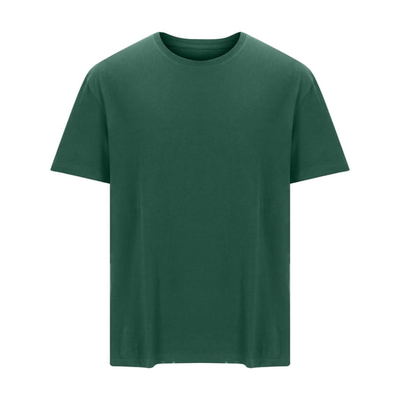 cocolona Mens Summer Cotton Short Sleeved T-shirts Fashion Crew Neck Casual Loose Solid Color Tops Comfy Lightweight Tees
