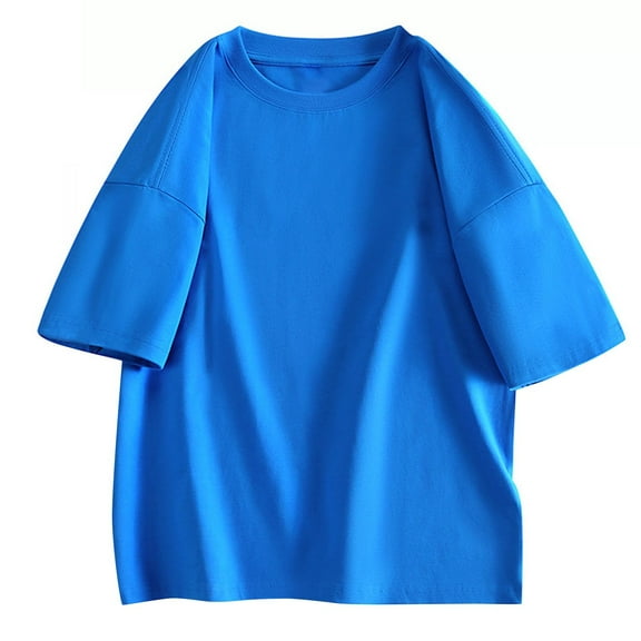 cocolona Mens Summer Short Sleeve Tops Fashion Crew Neck T-Shirts Casual Loose Solid Color Comfy Tees Blouse