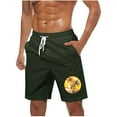thumbnail image 1 of cocolona Mens Summer Vacation Beach Shorts Fashion Casual Hawaiian Print Elastic Waist Drawstring Swim Shorts Plus Size Board Shorts with Pockets, 1 of 5