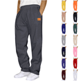 thumbnail image 1 of cocolona Mens Baggy Sweatpants Fashion Casual Straight Leg Open Bottom Pants Running Workout Joggers with Pockets, 1 of 4