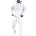 thumbnail image 1 of cocolona Mens Sweatsuits Long Sleeve Hoodies and Joggers Fall Winter Casual Athletic 2 Piece Sets Tracksuit Travel Outfits, 1 of 7