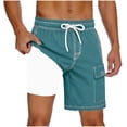 thumbnail image 1 of cocolona Mens Swim Trunks Summer Quickly Dry Breathable Vacation Beach Shorts with Multi Pockets, 1 of 5