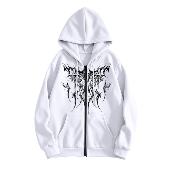 cocolona Mens Zip Up Hoodies Long Sleeve Drawstring Sweatshirt Fall Winter Hooded Jacket Fashion Casual Print Tops