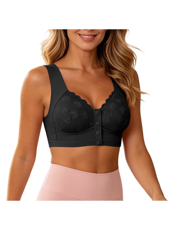 Minimizer Bras for Women Thin Wireless Wide Strap Push Up Bras