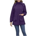 thumbnail image 1 of cocolona Parkas for Women, Waterproof Windproof Outdoor Long Sleeve Hooded Jacket Winter Thickened Warm Fleece Coat with Pockets, 1 of 8