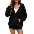 thumbnail image 1 of cocolona Pullover Hoodies for Women Deep V Neck Long Sleeve Trendy Sweatshirts Casual Solid Color Tops, 1 of 7