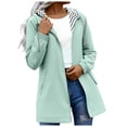 thumbnail image 1 of cocolona Rain Jacket Women Lightweight Waterproof Raincoat Long Sleeve Zipper Outdoor Hooded Rain Coat with Pockets, 1 of 7