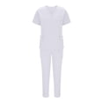 thumbnail image 1 of cocolona Scrubs for Women Set - V Neck Short Sleeve Scrubs Tops and Drawstring Pants Work Uniform Sets, 1 of 1