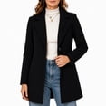thumbnail image 1 of cocolona Single Breasted Overcoat for Women Winter Elegant Long Sleeve Notch Lapel Classic Peacoat Dressy Casual Solid Color Long Winter Jacket, 1 of 7