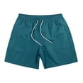 thumbnail image 1 of cocolona Summer Casual Drying Beach Shorts for Men Elastic Waist Drawstring Straight Gym Workout Running Shorts with Pockets, 1 of 5
