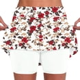 thumbnail image 1 of cocolona Summer Casual High Waist Printed Biker Shorts Elastic for Women,Waist Stretch Yoga Beach Skorts with Pocket, 1 of 4