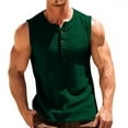 thumbnail image 1 of cocolona Summer Tank Tops for Men Fashion Solid Color Button Down Crew Neck Sleeveless Shirts Casual Blouses, 1 of 6