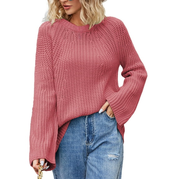 cocolona Sweaters for Women, Crew Neck Oversized Pullover Sweater Tops Fall Winter Casual Long Sleeve Shirts
